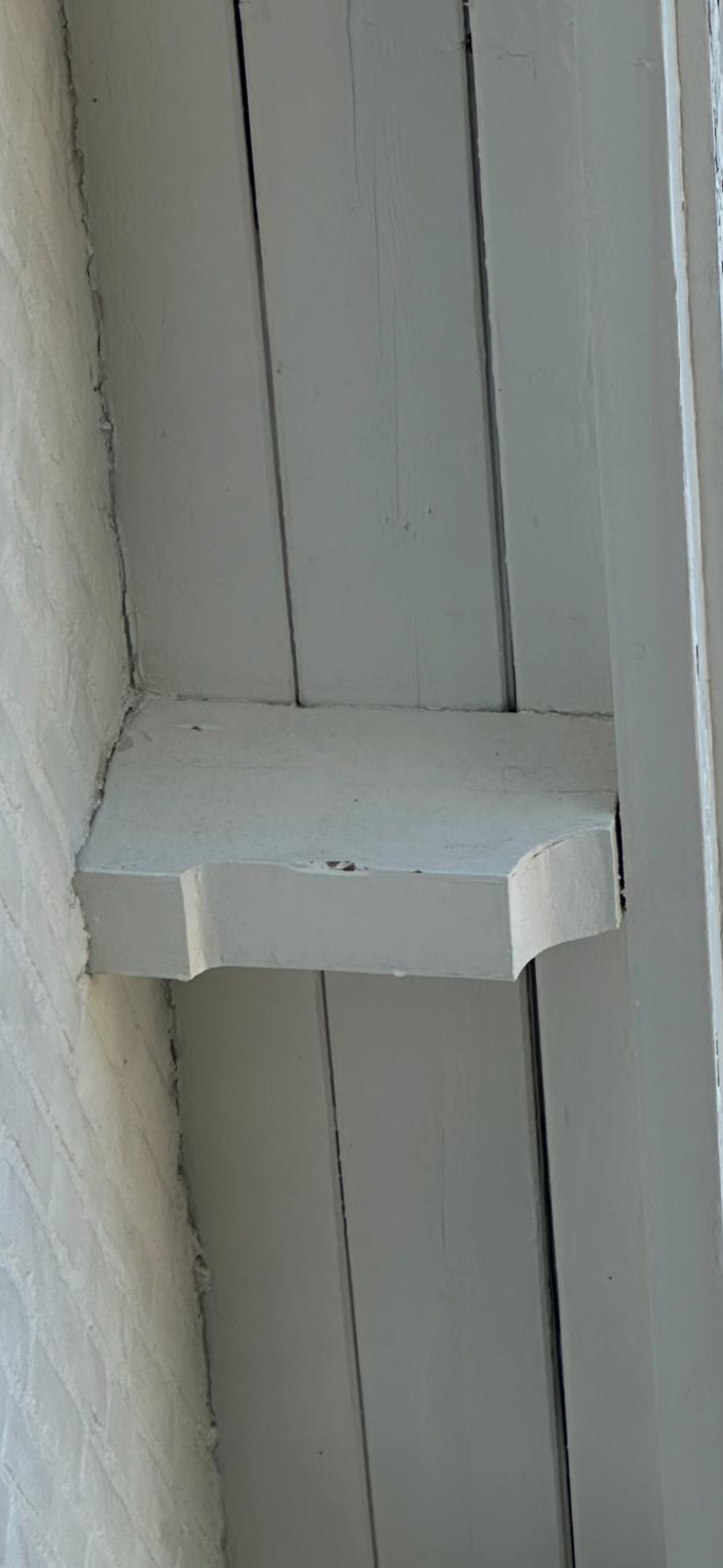 Wit geschilderde houten dakconstructie met plafond